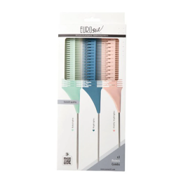 Eurostil Colores Set Peines Mechas 3un | HogarLider