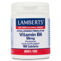 Lamberts Vitamina B6 50 Mg 100 Tabs | HogarLider