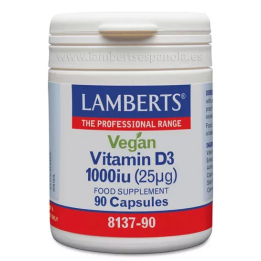Lamberts Vegan Vitamina D3 1000 Ui 90 Caps | HogarLider