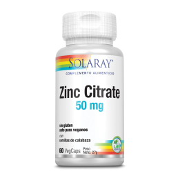 Solaray Zinc Citrato 50 Mg 60 Vcaps | HogarLider