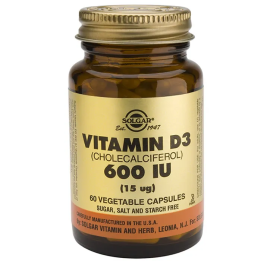 Solgar Vitamina D3 600UI 15cmg 60 Cápsulas | HogarLider