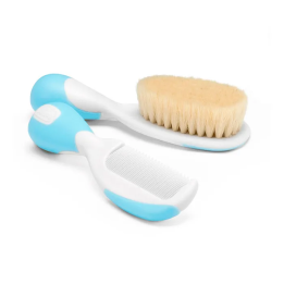 Chicco Cepillo y Peine Azul Pelo Natural 1U | HogarLider