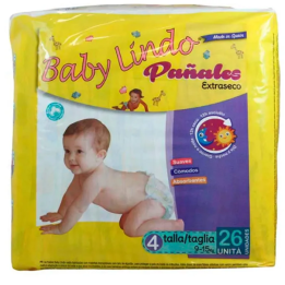Baby Lindo Pañales T4 9-15 Kg 26 Unidades | HogarLider