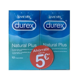 Duplo Durex Natural Plus 2 Uds | HogarLider