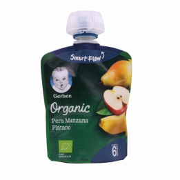 Gerber Organic Pera Manzana Plátano 4X | HogarLider