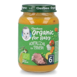 Gerber Organic Hortalizas Ternera 1U 190g | HogarLider