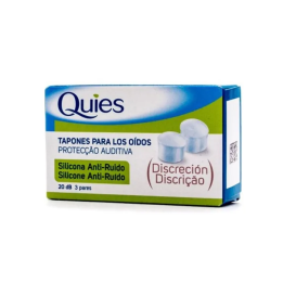 Quies Tapones Oídos Silicona Antiruido 6U | HogarLider
