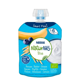 Naturnes Bio Plátano Arándanos y Cereales 90g | HogarLider