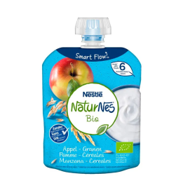 Naturnes Bio Lácteo Manzana y Cereales 90g | HogarLider