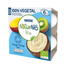 Naturnes Bio Tarrina Vegana Manzana Piña 4x90g | HogarLider