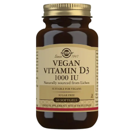 Solgar Vitamina D3 1000UI 60 Cápsulas Blandas | HogarLider