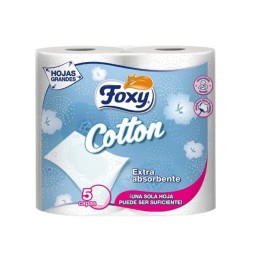 Foxy Cotton Papel Higiénico 5 Capas 4 Rollos | HogarLider