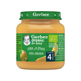 Gerber Organic Tarro de Pera y Platano 125g | HogarLider