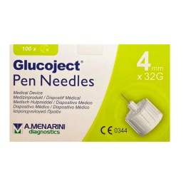 Menarini Glucoject Aguja Insulina 32gx4mm 100U | HogarLider
