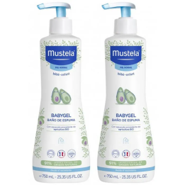 Mustela Babygel Baño De Espuma 2x750ml | HogarLider