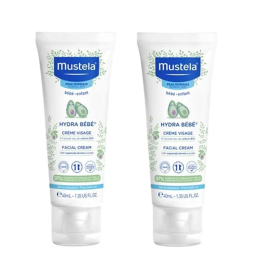 Mustela Crema Facial Hydra Bebe 2x40ml | HogarLider