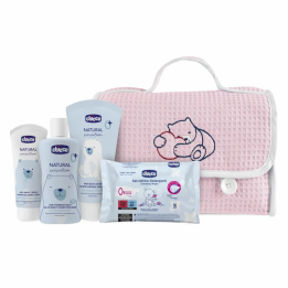 Chicco Bolsa Pique Rosa Set 5 Piezas | HogarLider