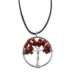 Colgante Árbol de la Vida - Jaspe Rojo | HogarLider