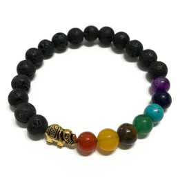 Pulsera de Piedra de Lava - Elefante - Chakra | HogarLider
