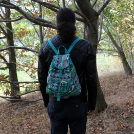 Tejido Jacquard - Mochila Teal | HogarLider