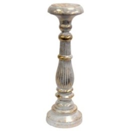 Soporte de vela grande - Oro blanco | HogarLider