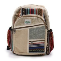 Mochila pequeña de cáñamo - Estilo Zig Zag Zips | HogarLider