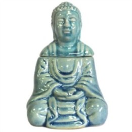 Quemador aceite Buda sentado - azul | HogarLider