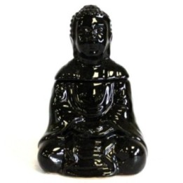 Quemador aceite Buda sentado - negro | HogarLider
