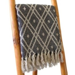 Mantas Boho Comfort - Negro y Beige Regency | HogarLider