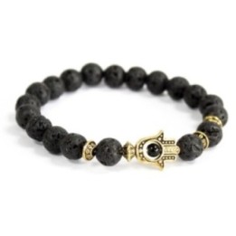 Hamsa de oro / piedra de lava… · AW-Boho-04 | HogarLider