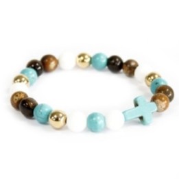 Turquoise Cross / Perlas reales… · AW-Boho-08 | HogarLider
