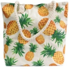 Bolso shopper con asa de cuerda - tropical piñas | HogarLider