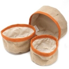 Conjunto de 3 cestas de yute natural - Cúrcuma | HogarLider