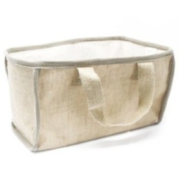 Cesta grande de yute - 33x18x20cm - Natutal | HogarLider