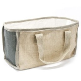 Cesta grande de yute - 33x18x20cm - Gris | HogarLider