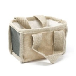 Cesta pequeña de yute - 16x10x12cm - Gris | HogarLider