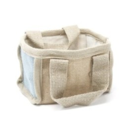 Cesta pequeña de yute - 16x10x12cm - Azul | HogarLider