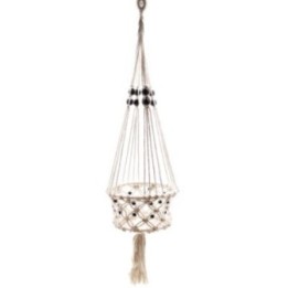 Macetero de Macrame - Gran con Cuentas | HogarLider