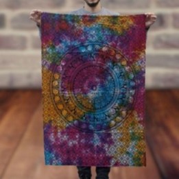 Arte mural de algodón - elefante mandala | HogarLider