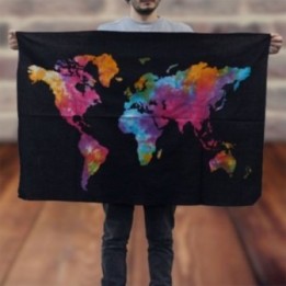 Arte mural de algodón - Mundo | HogarLider