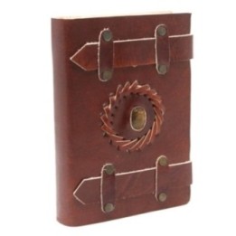 Cuaderno de cuero Ojo de Tigre con Correas | HogarLider
