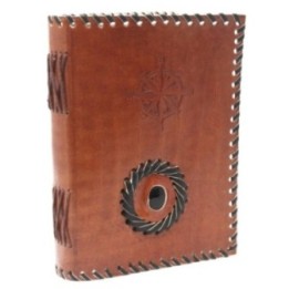 Cuaderno de cuero Onix Negro y bordes | HogarLider