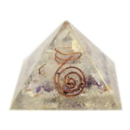 med. Orgonita Pirámide 55mm Gemchips y Cobre | HogarLider