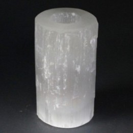 Candelabro Selenita cilindro- 15 cm | HogarLider