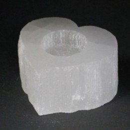 Candelero Selenite corazón | HogarLider