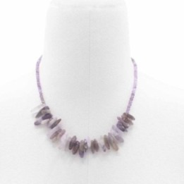 Collar de gemas de piedra larga - Amatista | HogarLider