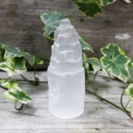 Torre de selenita natural - 10 cm | HogarLider