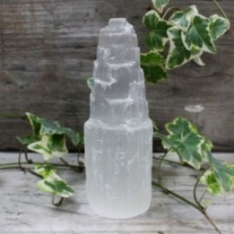 Torre de selenita natural - 15 cm | HogarLider
