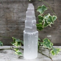 Torre de selenita natural - 20 cm | HogarLider