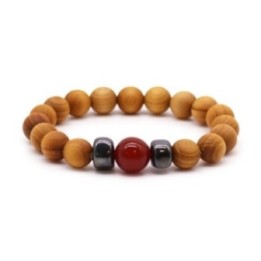 Pulsera de Cedro - Chakra Raíz - Jaspe Rojo | HogarLider